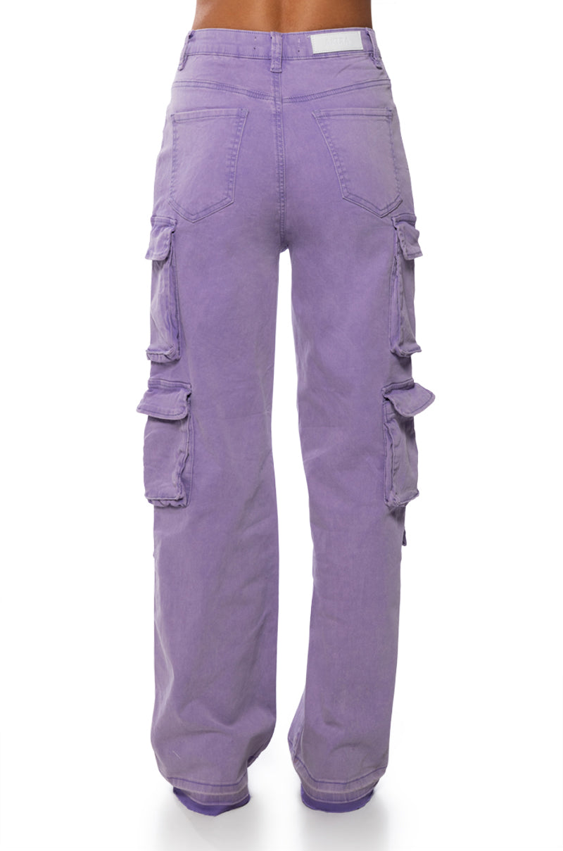 LAVENDAR DREAMS TWILL CARGO PANTS