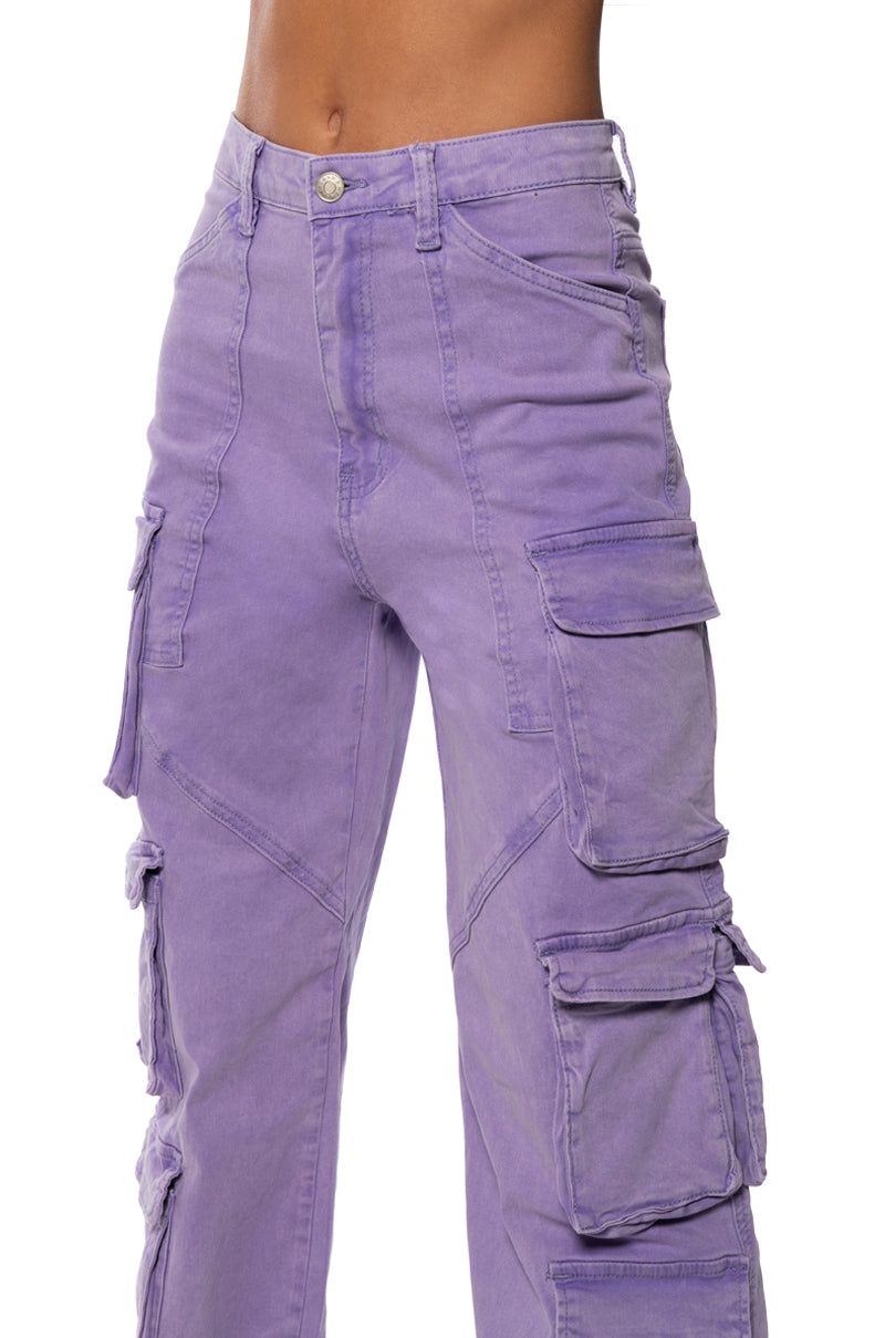 LAVENDAR DREAMS TWILL CARGO PANTS