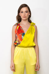 LELANI BOW DETAIL SLEEVELESS BLOUSE