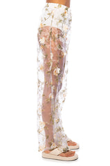 LEAN ON ME FLORAL WIDE LEG PANT IN WHITE MULTI