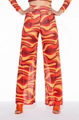 LETS GROOVE MESH WIDE LEG PANT