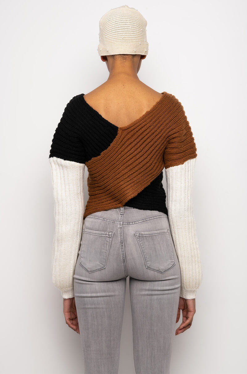 MILA RIBBED KNIT SWEATER