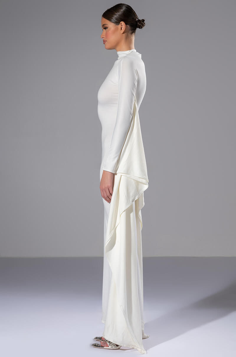 LIKE A STATUE BUTTERFLY SLEEVE MAXI DRESS