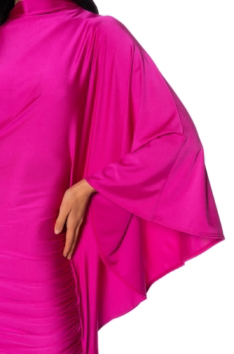 LIKE A STATUE BUTTERFLY SLEEVE MINI DRESS