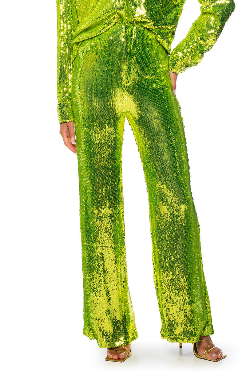 LIMEADE DREAMING SEQUIN TROUSER