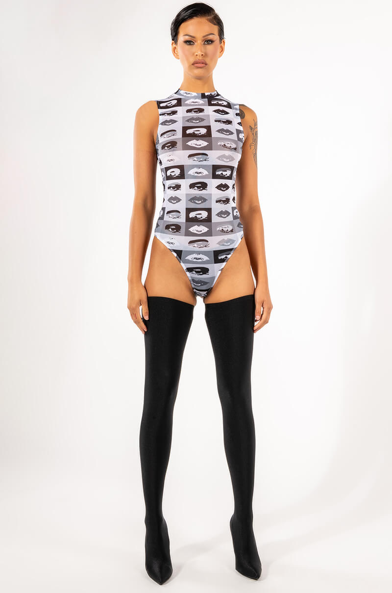 LIP SERVICE SLEEVELESS MESH BODYSUIT