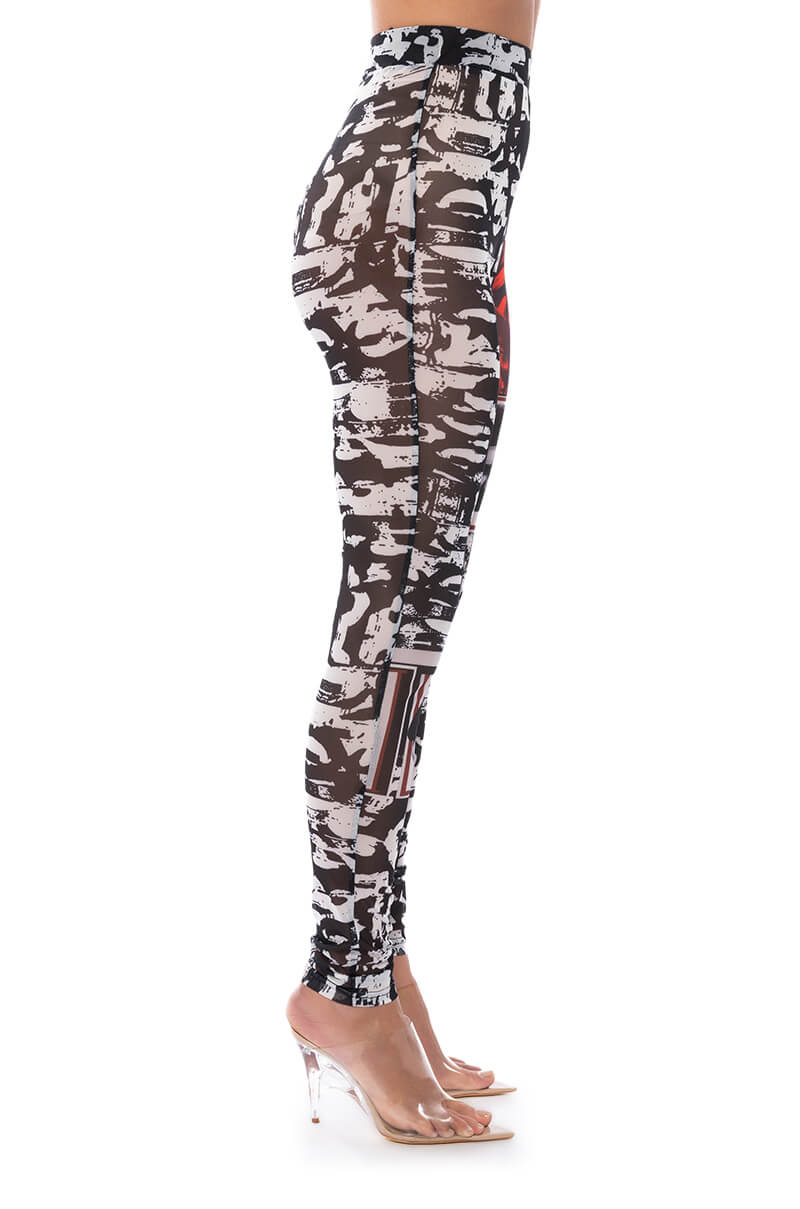 LIPS ARE SEALED MESH LEGGING
