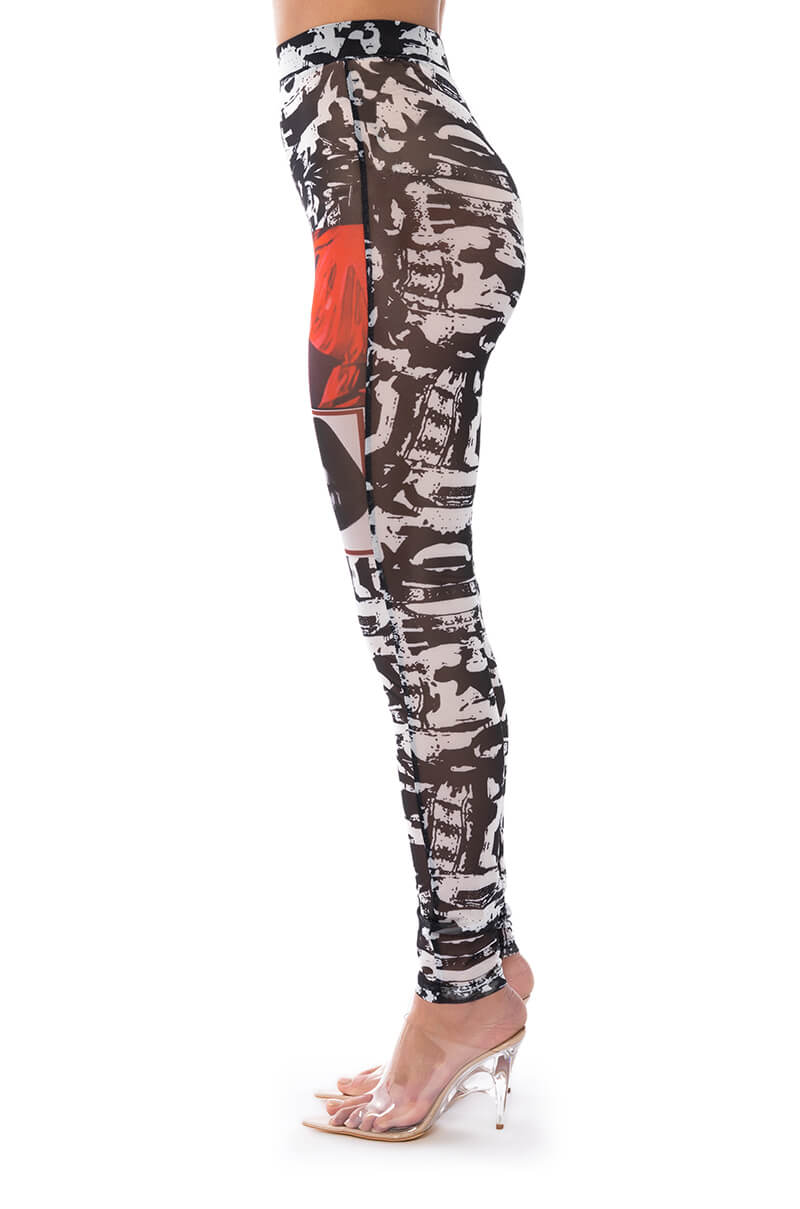 LIPS ARE SEALED MESH LEGGING