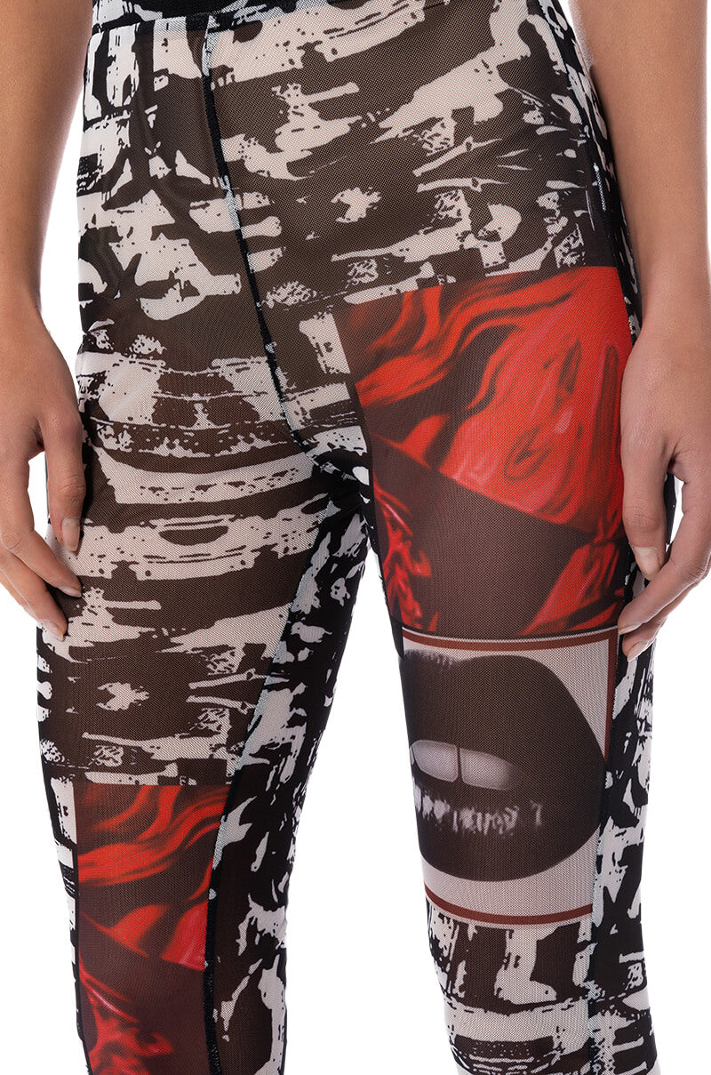 LIPS ARE SEALED MESH LEGGING