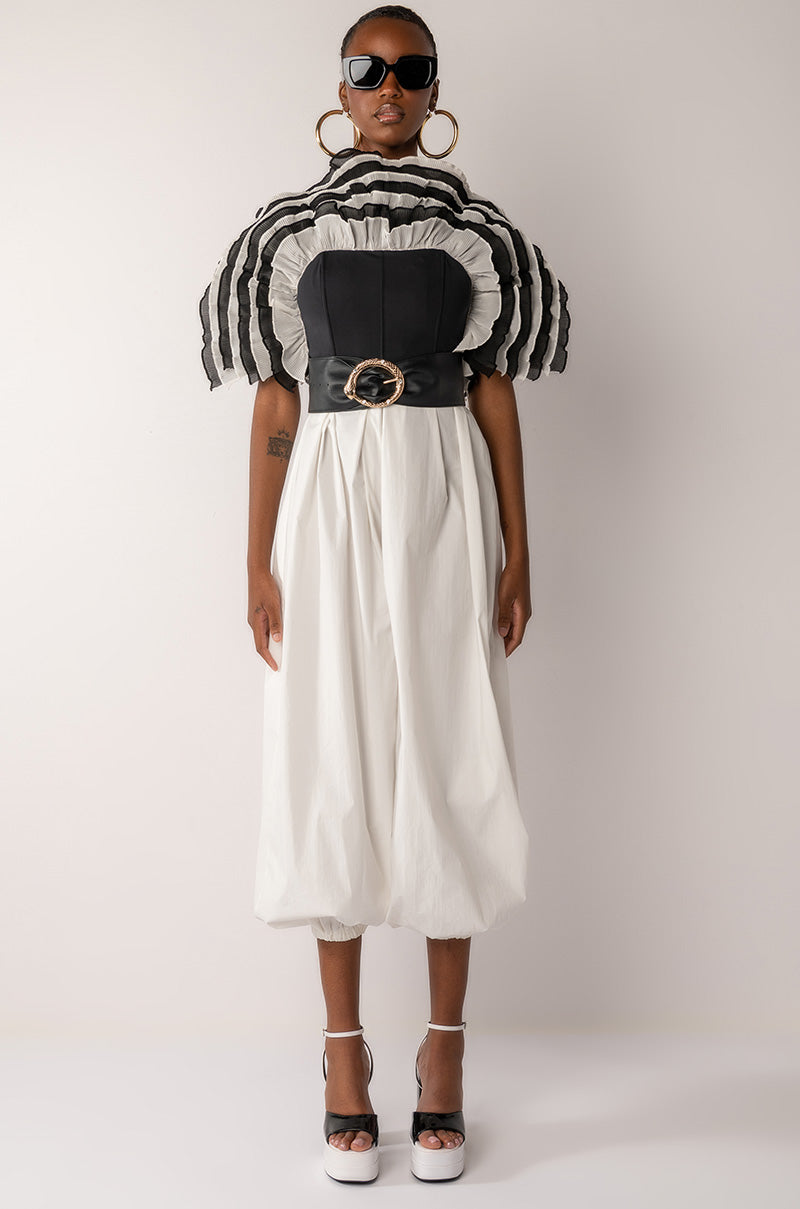 LIVE FOR THE DRAMA RUFFLE BUSTIER