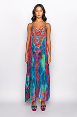 LIVE IT UP HALTER TOP MAXI DRESS