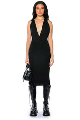 LIVIE HOODED MIDI DRESS