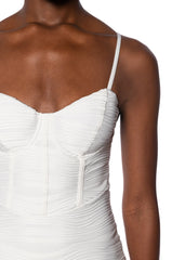 LIVING FOR YOU CORSET MIDI DRESS
