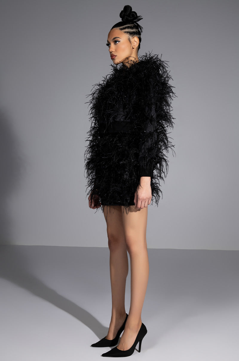 AKIRA 20TH ANNIVERSARY FEATHER MINI SKIRT