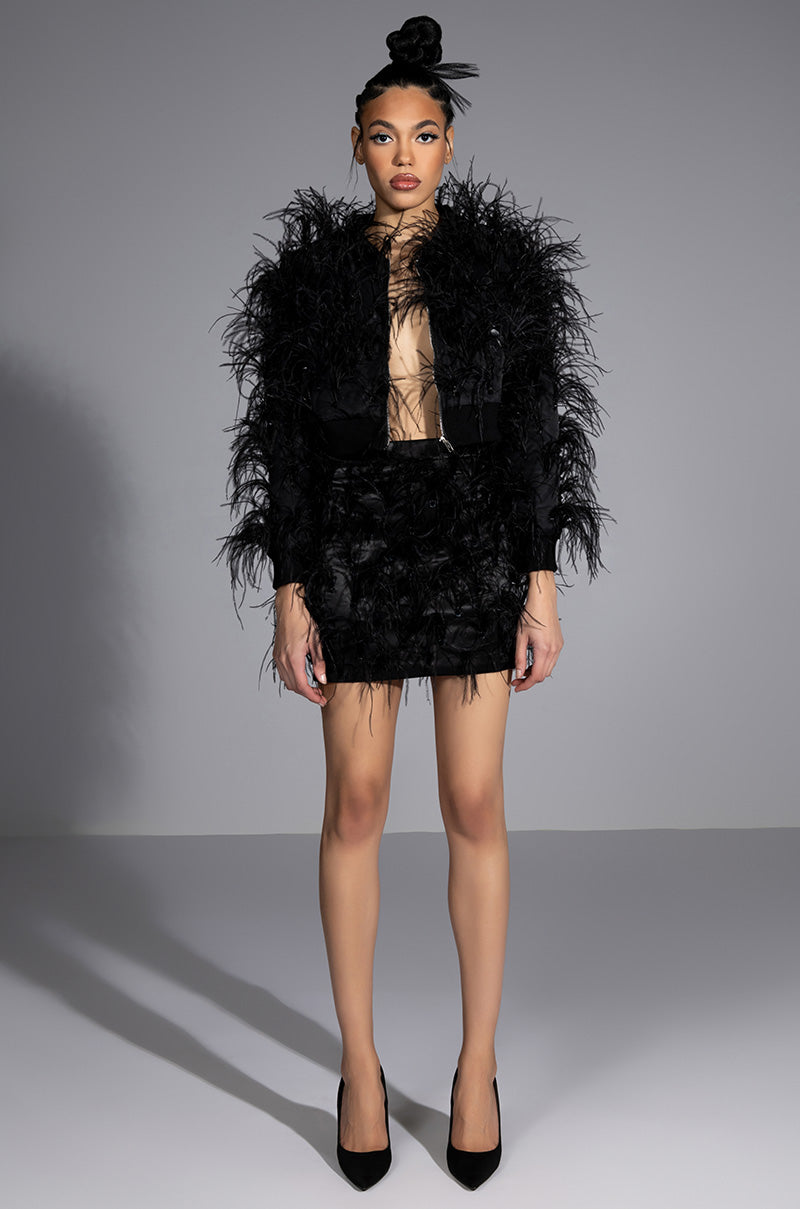 AKIRA 20TH ANNIVERSARY FEATHER MINI SKIRT