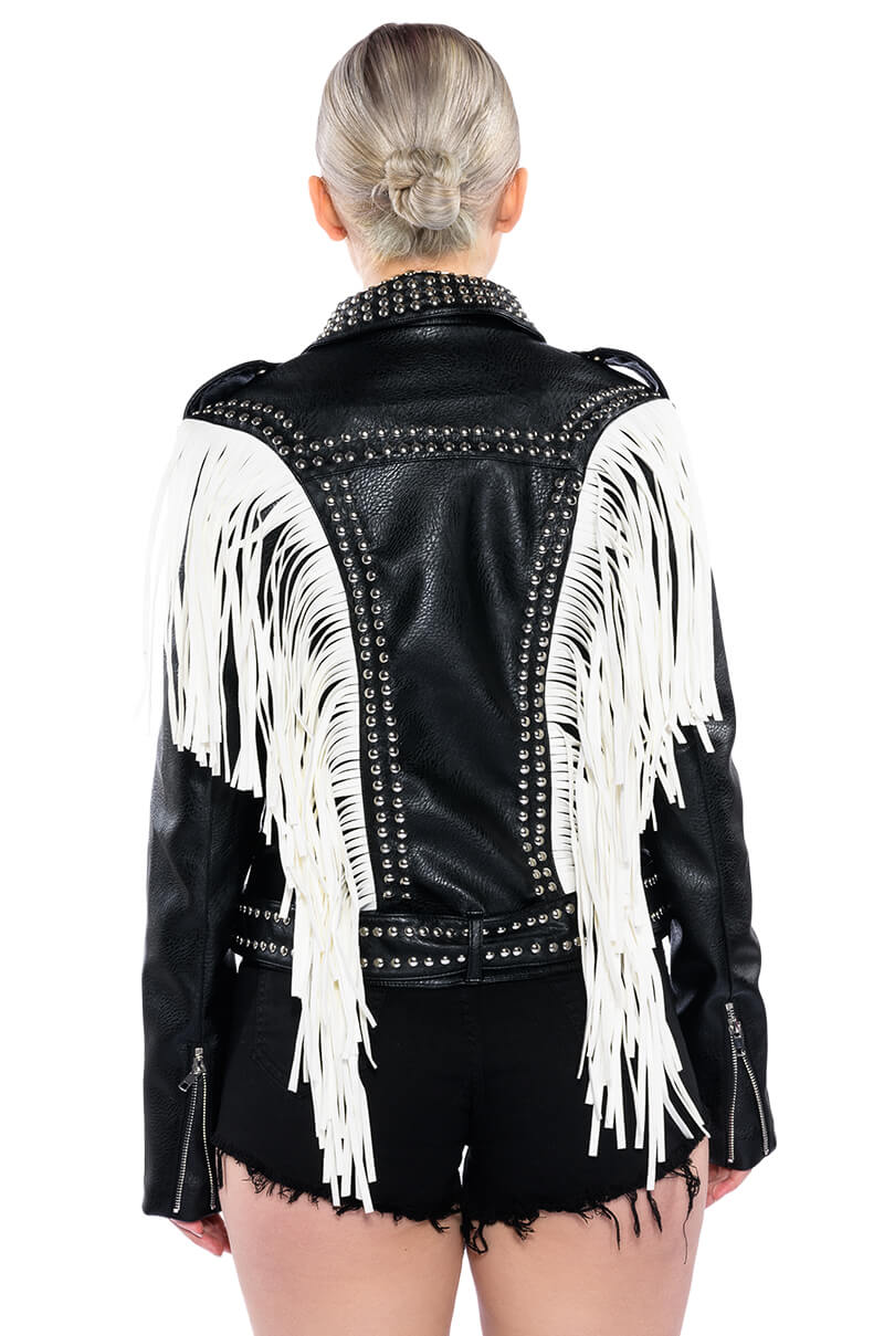 LOLLA FRINGE MOTO JACKET