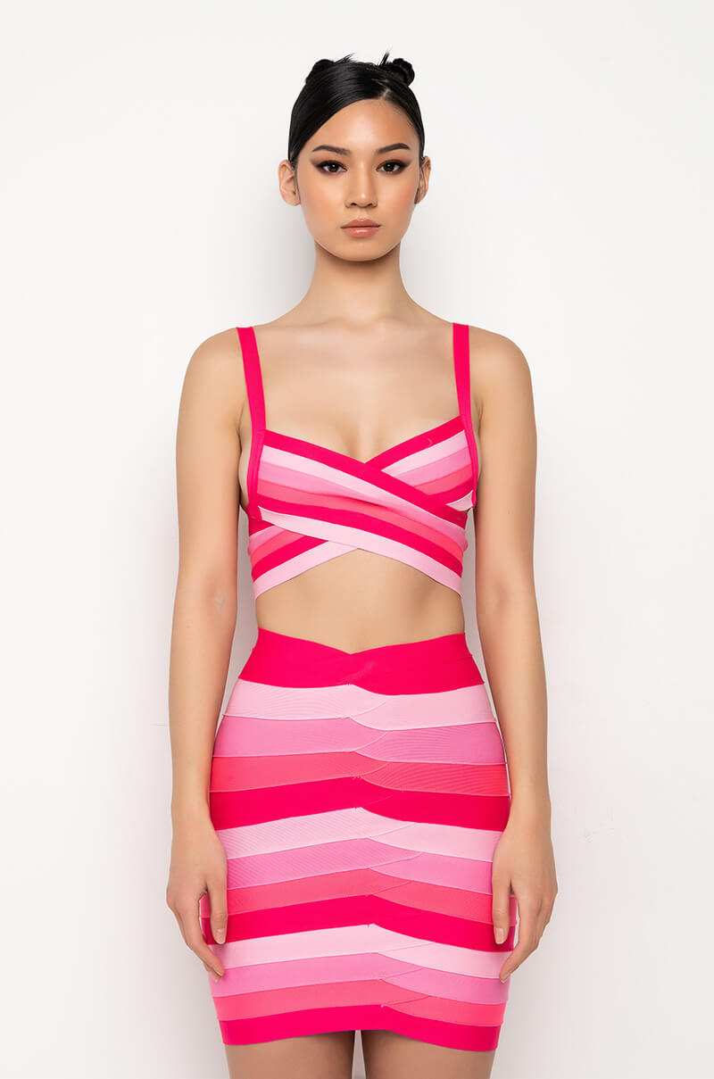 LOLLIPOP BANDAGE KNIT TOP