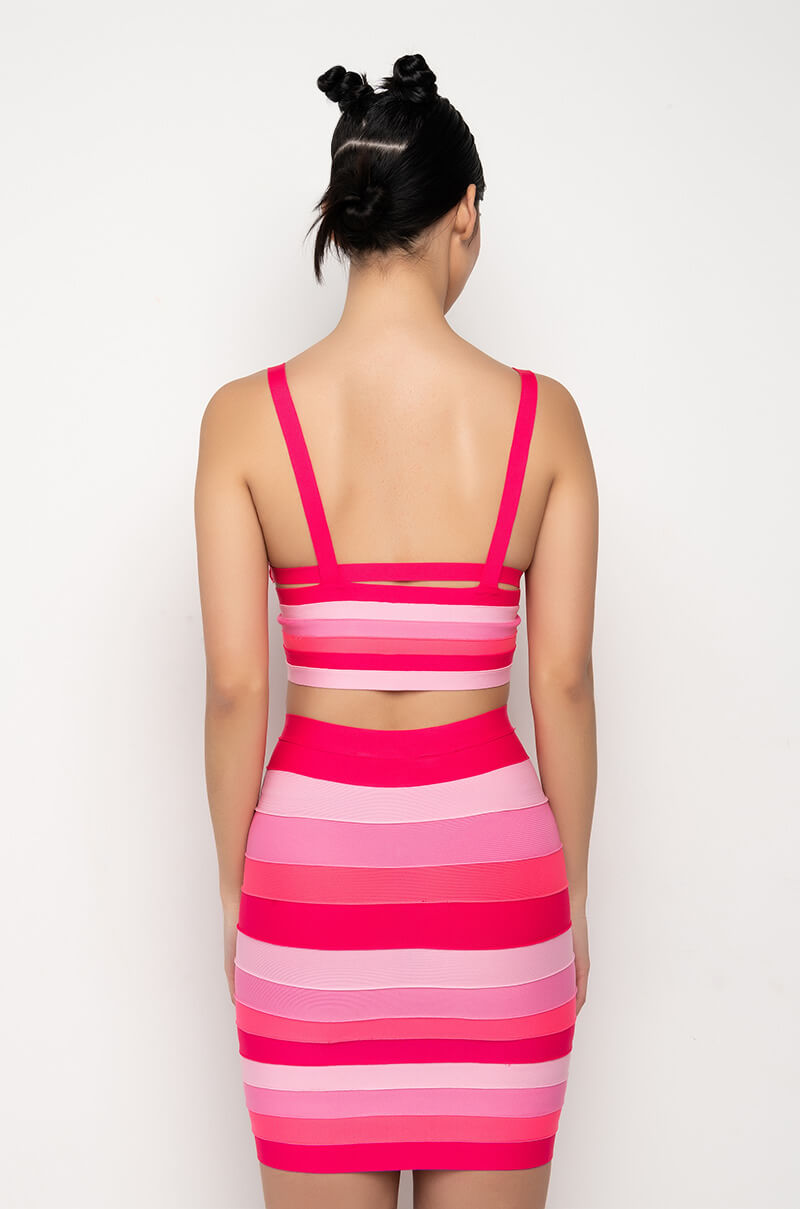 LOLLIPOP BANDAGE KNIT TOP