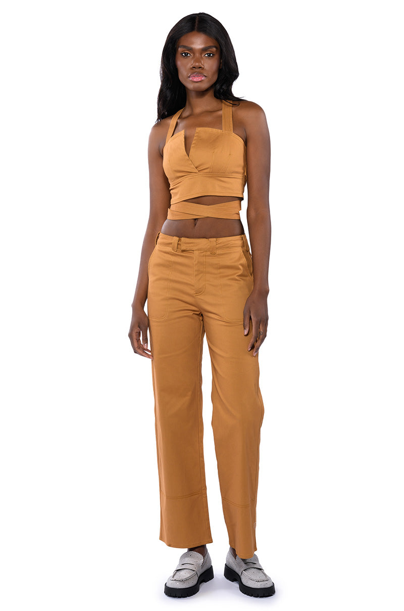 LONDYN CROSS BACK WRAP TANK TOP