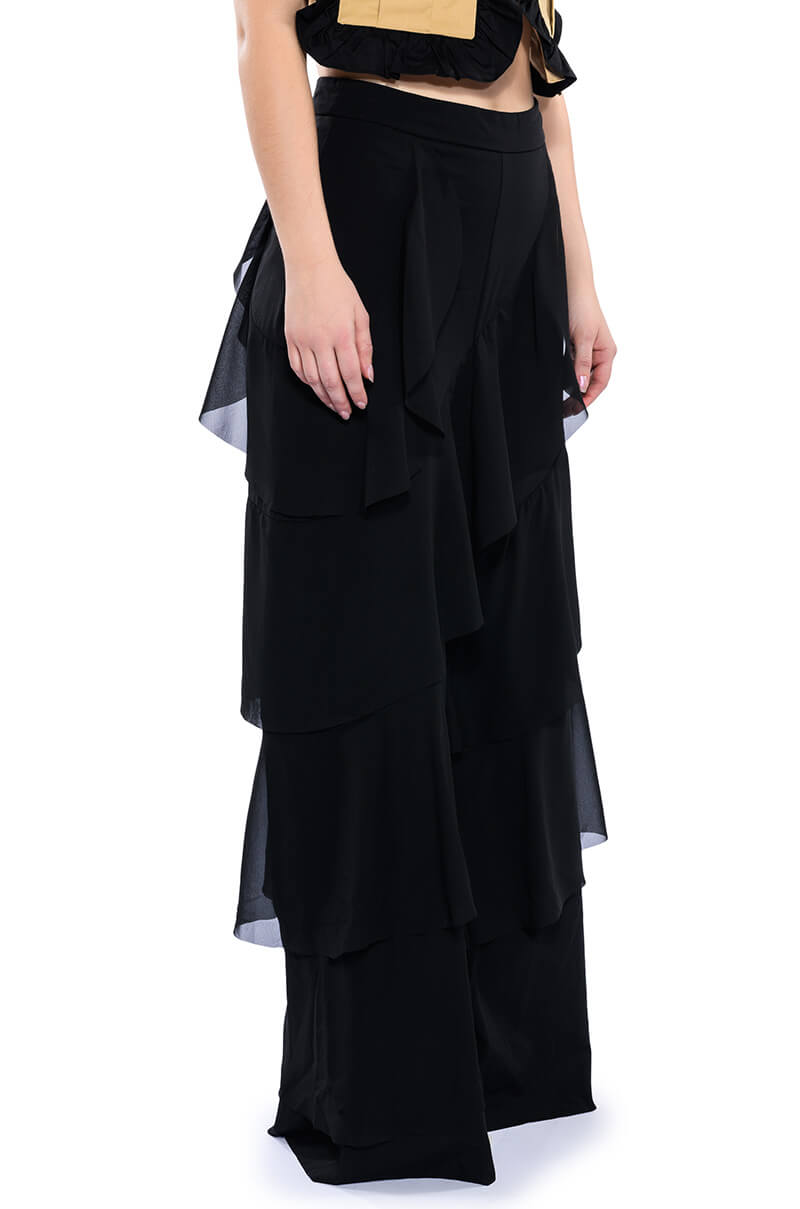 LOREN RUFFLE DETAILED PANTS