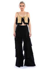 LOREN RUFFLE DETAILED PANTS