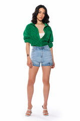 LOSING IT UPSIDE DOWN JEAN SHORTS