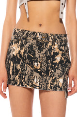 LOST IN LIFE CAMO MICRO MINI SKIRT