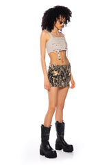 LOST IN LIFE CAMO MICRO MINI SKIRT