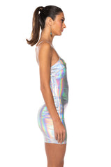 LOST IN SPACE METALLIC MINI DRESS