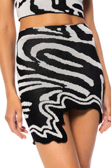 LOST IN TIME KNIT MINI SKIRT