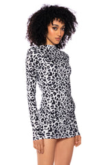 LOTUS ANIMAL PRINT BODYCON MINI DRESS