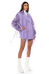 LOTUS FLOWER BOMB RUCHED ARM BLAZER
