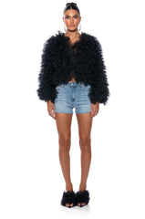 LOU LOU TULLE JACKET IN BLACK