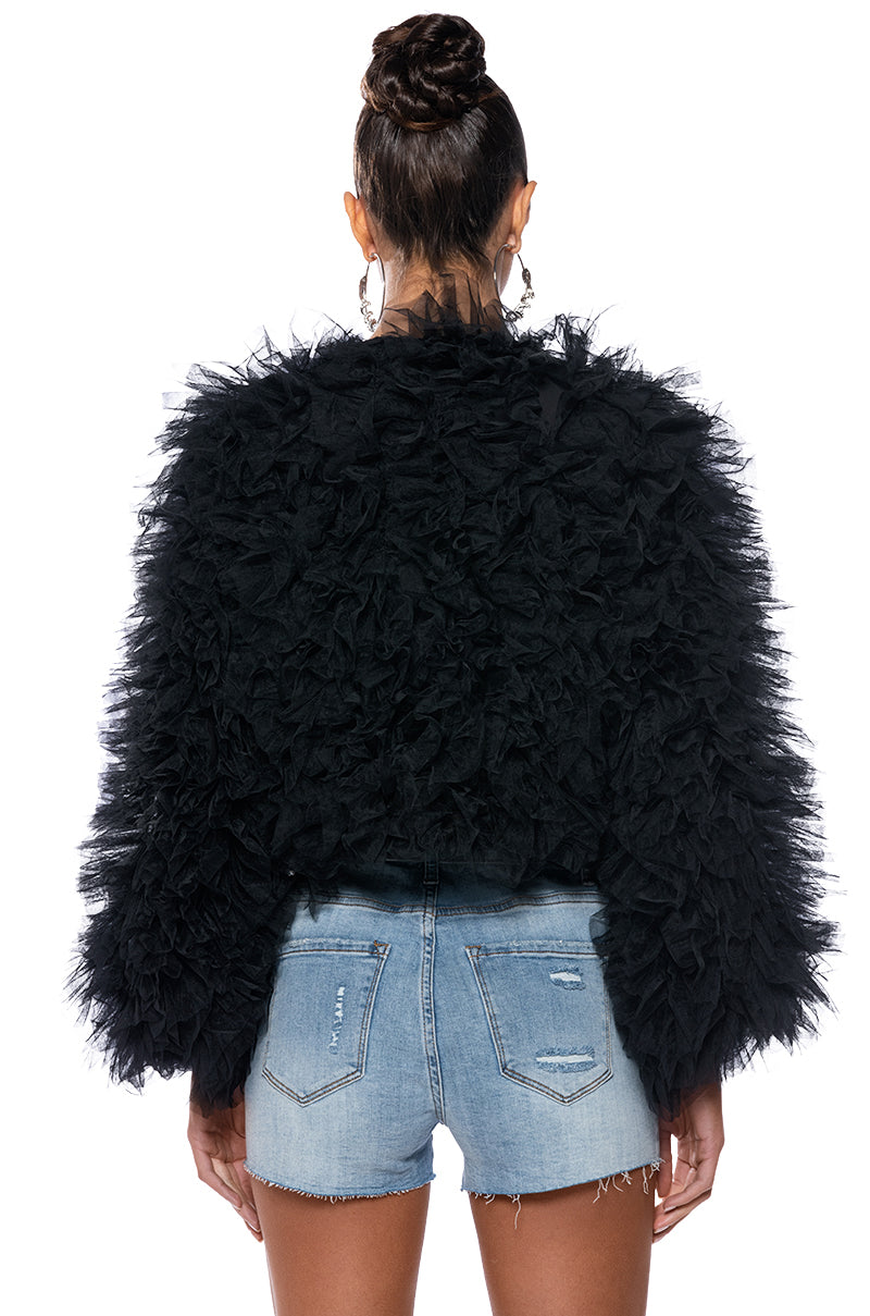 LOU LOU TULLE JACKET IN BLACK