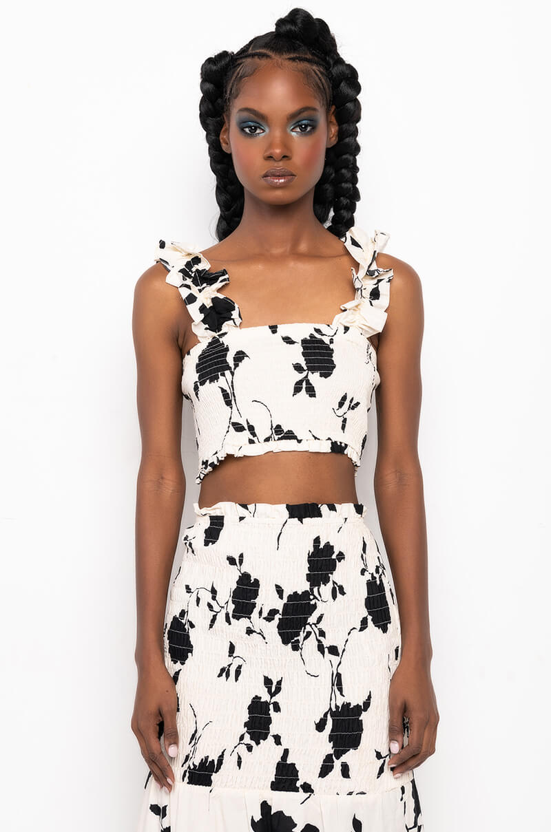 LOVE GALORE CROPPED BANDEAU TOP