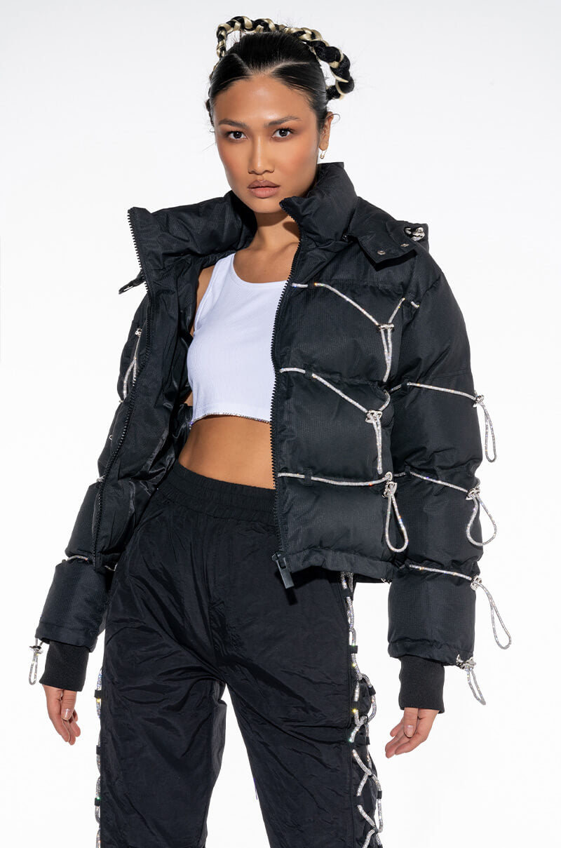 LOVE IN THE CITY DIAMOND STRING PUFFER