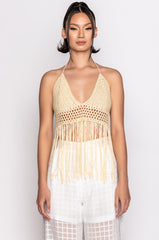 LOVE ME MORE CROCHET HALTER TOP