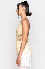 LOVE ME MORE CROCHET HALTER TOP