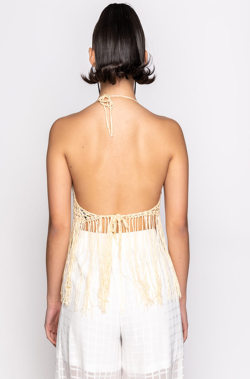 LOVE ME MORE CROCHET HALTER TOP