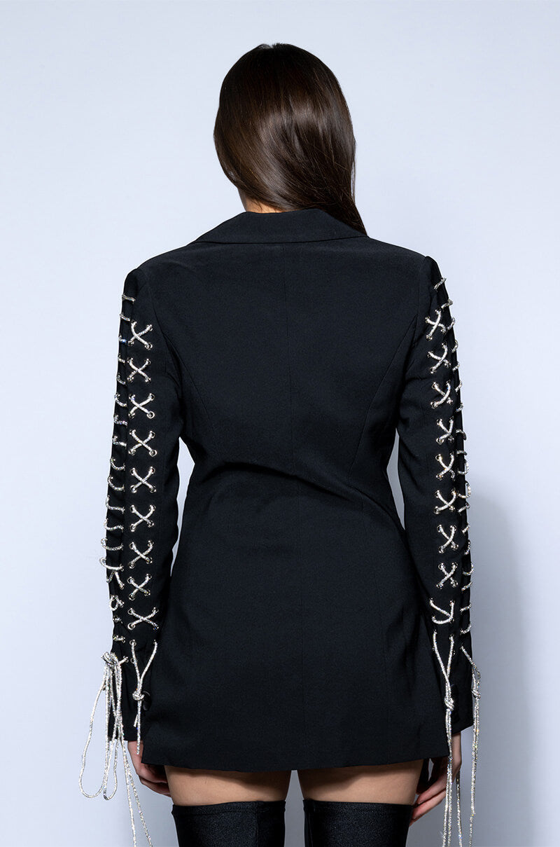 LOVE ME TRUE EMBELLISHED BLAZER