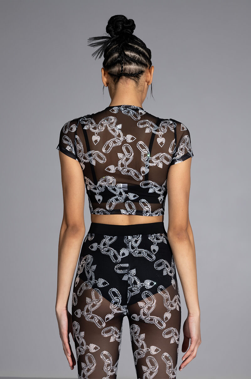 LOVE ON LOCKDOWN MESH TOP
