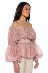 LOVE SPRUNG OFF THE SHOULDER BLOUSE