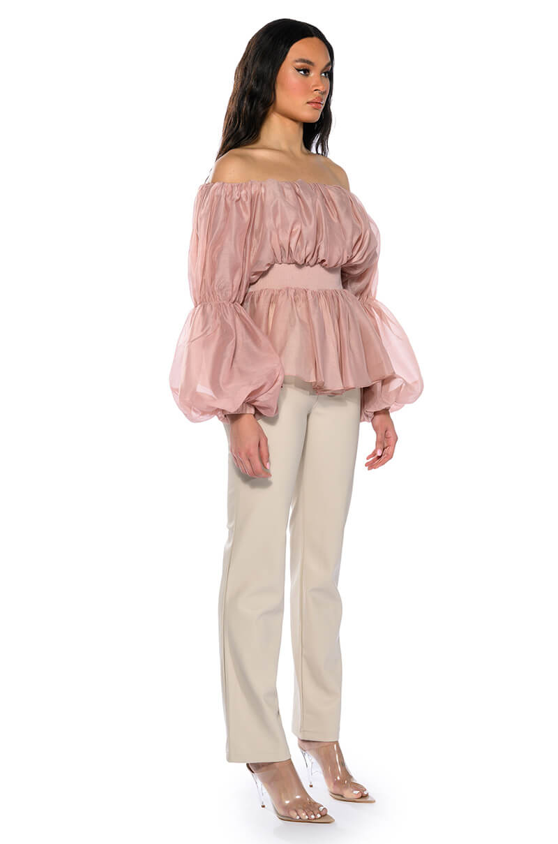 LOVE SPRUNG OFF THE SHOULDER BLOUSE