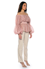 LOVE SPRUNG OFF THE SHOULDER BLOUSE