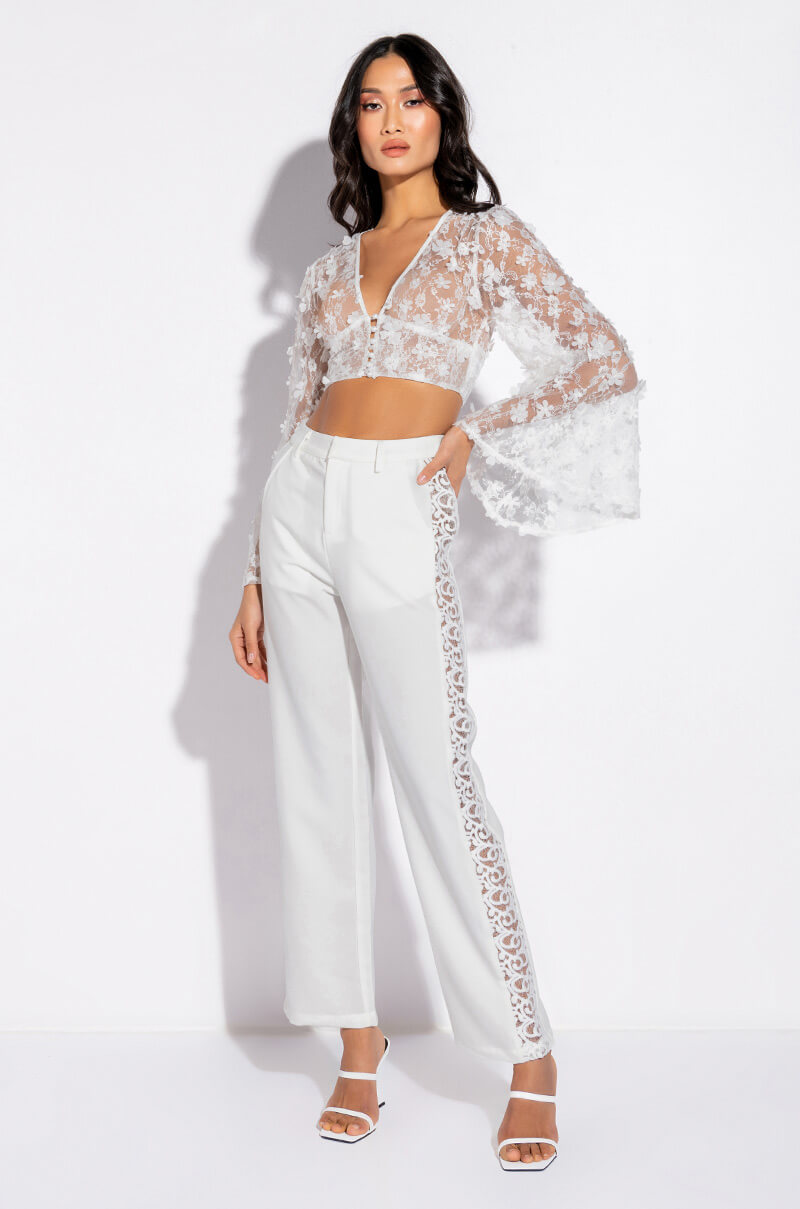 LUCY LACE DETAIL TROUSER