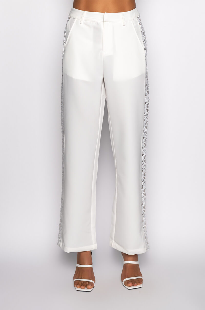 LUCY LACE DETAIL TROUSER