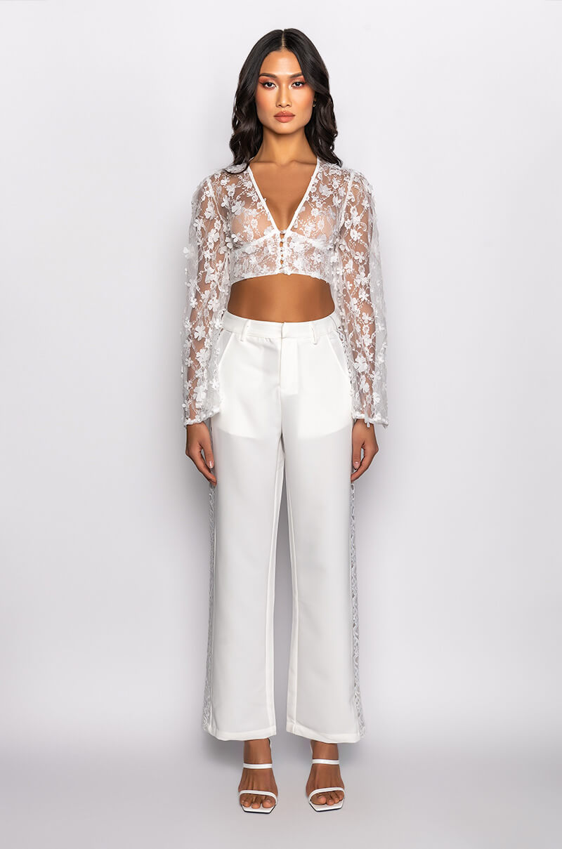 LUCY LACE DETAIL TROUSER