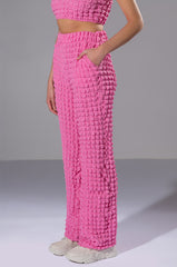 LUCY TEXTURED WIDE LEG PANT