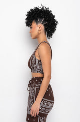 LUX PRINTED CROP TOP