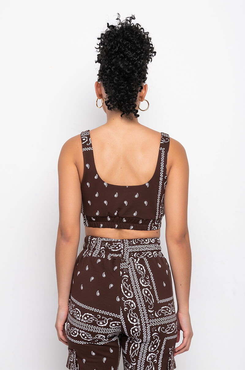 LUX PRINTED CROP TOP